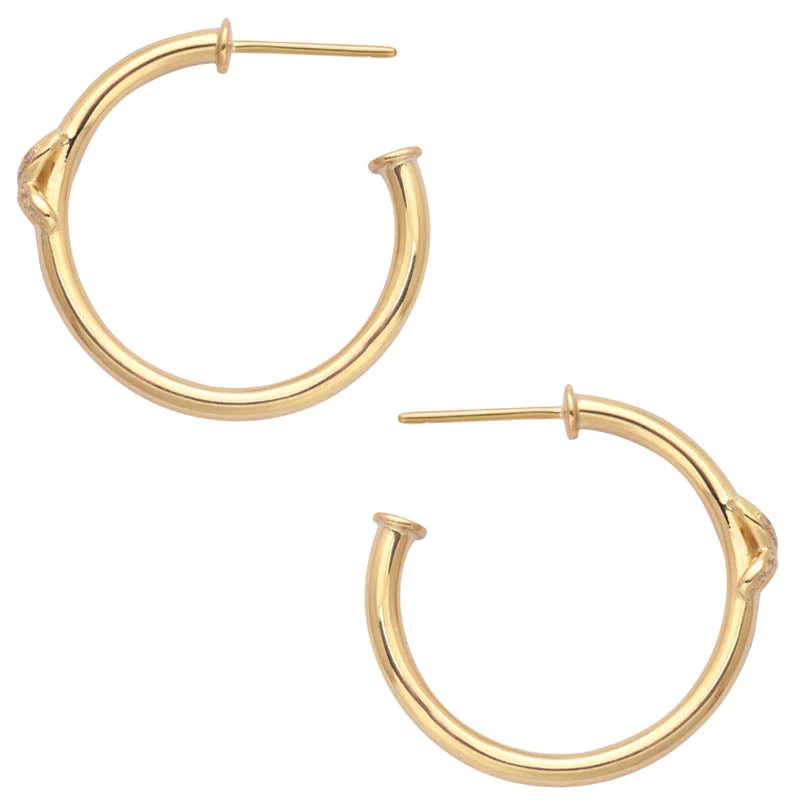 Hoop earrings with a matte finish for a sleek and sophisticated appearance-Earrings- Diamond