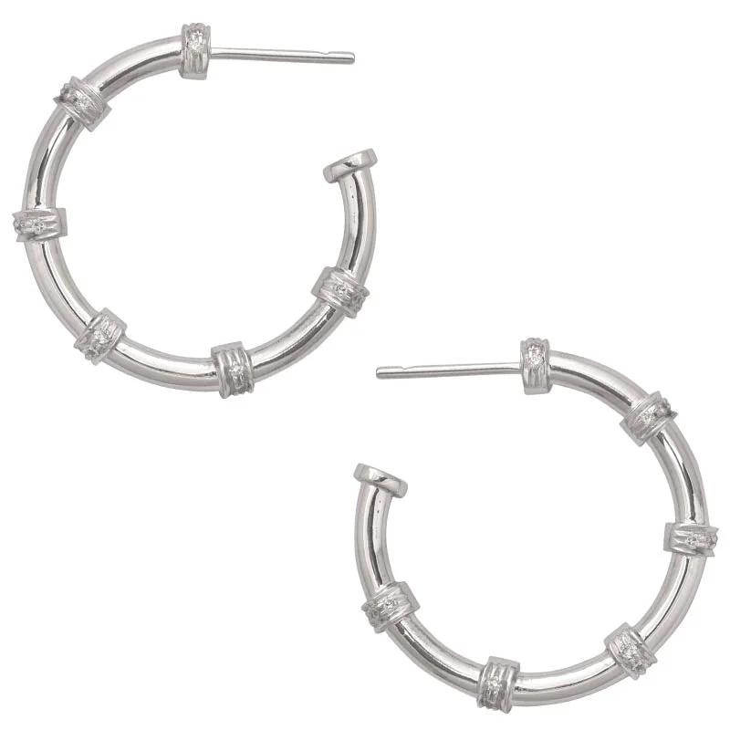 Best hoop earrings with gemstone accents for a colorful and elegant appearance-Earrings- Diamond