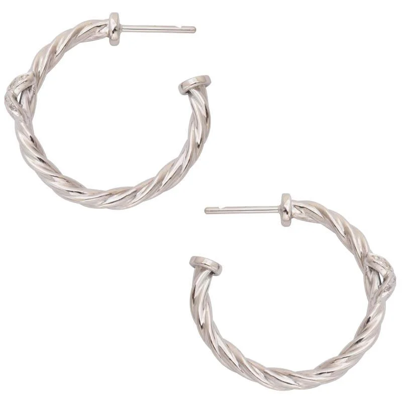 Hoop earrings with snake print designs for an edgy, wild appearance-Earrings- Diamond