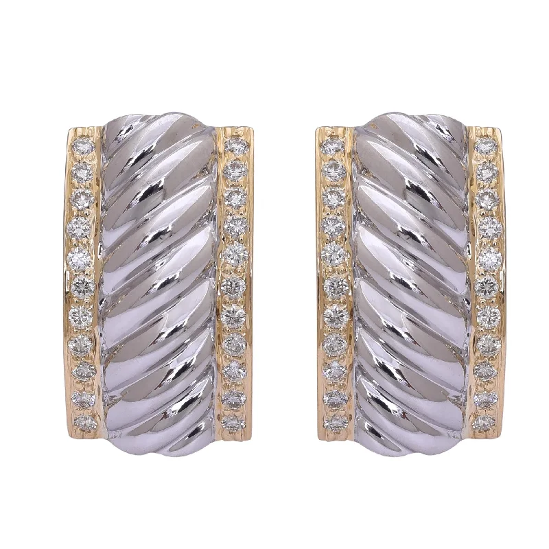 Best hoop earrings with vintage-style detailing for a nostalgic and timeless look-Earrings- Diamond