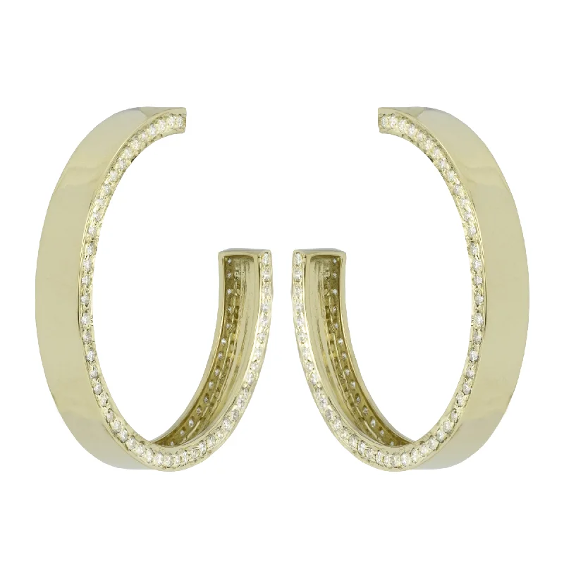 Hoop earrings with enamel stripes for a colorful and eye-catching design-Earrings - Diamond