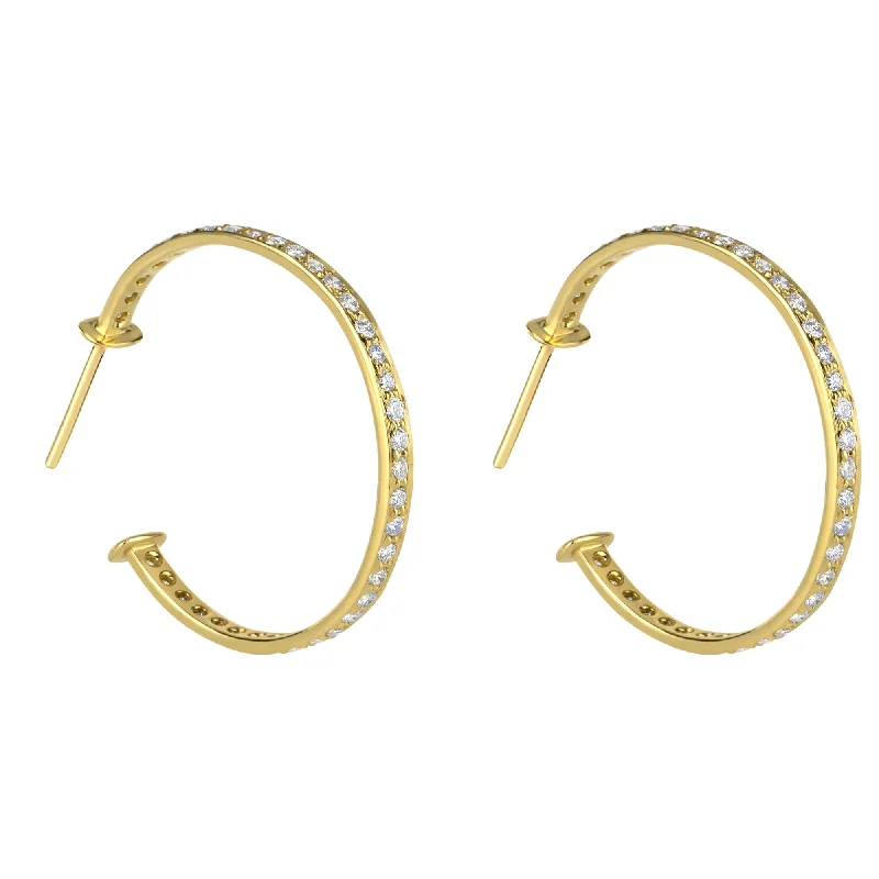 Hoop earrings with a chunky design for a bold and trendy statement-Earrings - Diamond