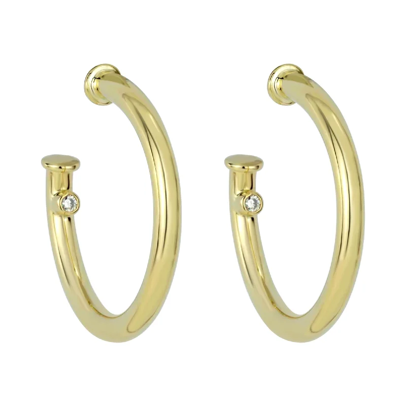 Best hoop earrings with custom designs for a personalized, unique accessory-Earrings - Diamond