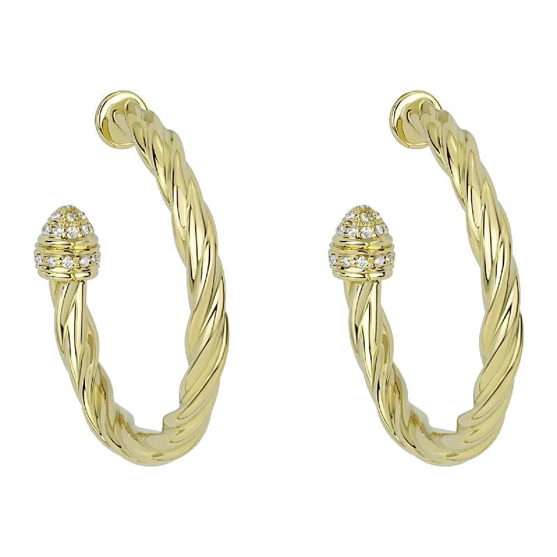 Hoop earrings with enamel stripes for a colorful and eye-catching design-Earrings - Diamond