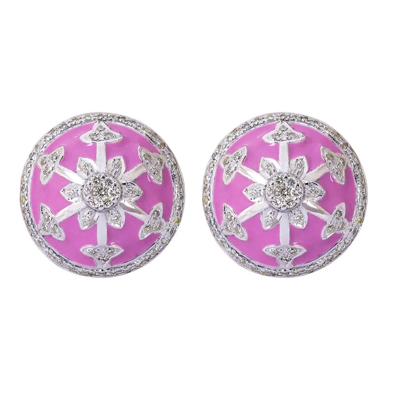 Best hoop earrings with gemstone accents for a colorful and elegant appearance-Earrings- Diamond (Enamel)