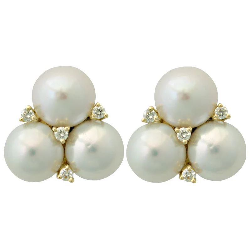 Hoop earrings with rhinestone-studded rims for a glamorous touch-Earrings-Pearl and Diamond