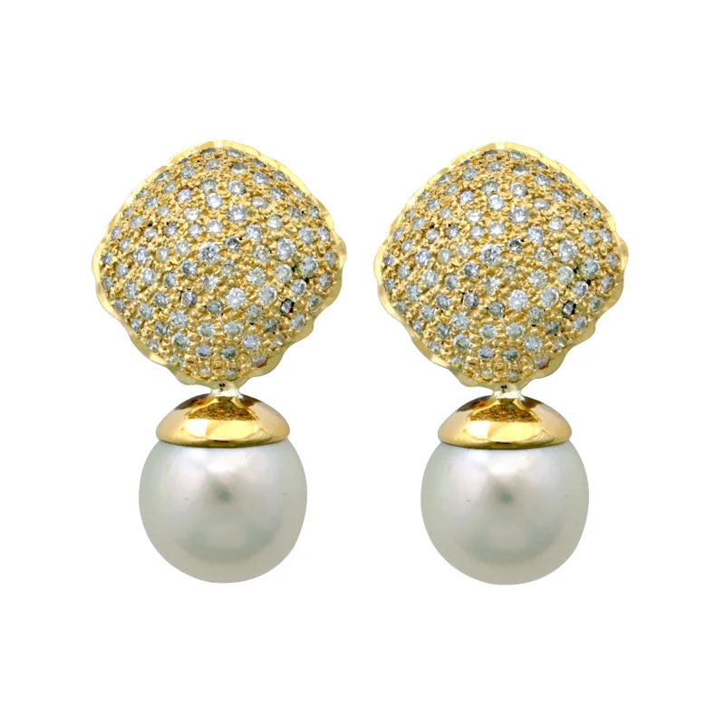 Best hoop earrings with geometric cuts for a sharp, modern appeal-Earrings-Pearl and Diamond