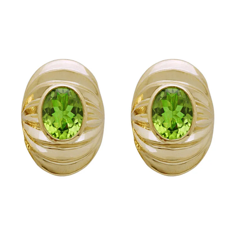 Hoop earrings with hearts for a sweet and romantic gesture-Earrings - Peridot