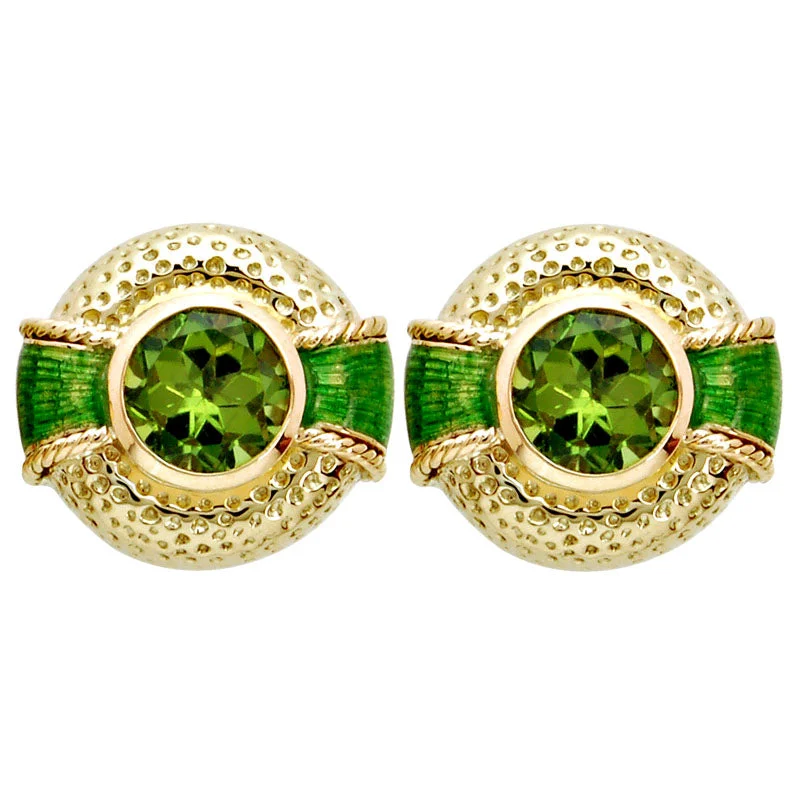 Hoop earrings with a chunky design for a bold and trendy statement-Earrings- Peridot (Enamel)