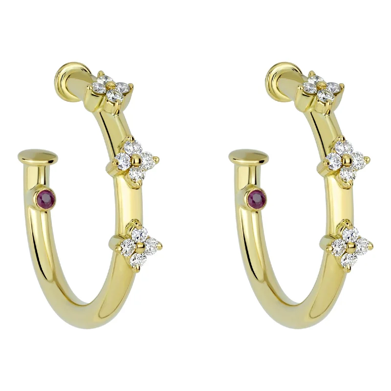 Hoop earrings with spiral designs for a dynamic and fluid look-Earrings - Ruby And Diamond