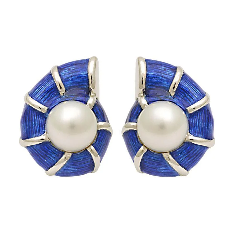 Best hoop earrings with Swarovski crystals for added sparkle and luxury-Earrings-South Sea Pearl (Enamel)