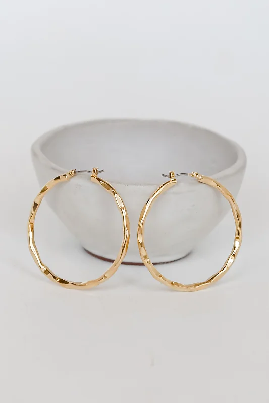 Best hoop earrings with stacked layers for a dimensional and bold look-Emmie Gold Hoop Earrings