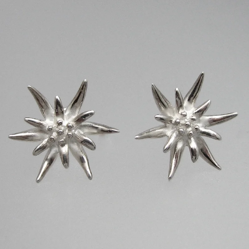 Classic hoop earrings with a thin profile for a sleek and subtle style-Edelweiss Earrings Large